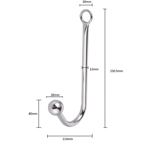 Elegant Collar Hook 5334 Anal and with Beaded Cuffs 0724